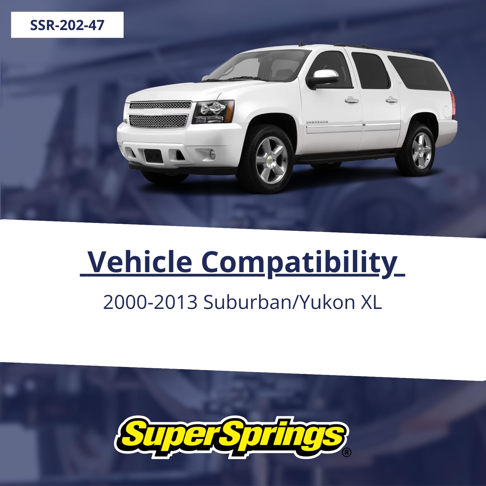 SumoSprings Rear for Chevrolet Tahoe|Suburban 2500, GMC Yukon 2500, SuperSprings SSR-202-47, Black