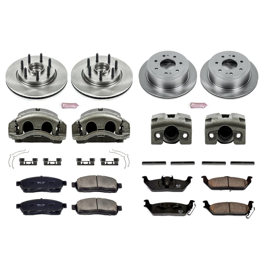 Power Stop KCOE4005A 1-Click Autospecialty OE Replacement Brake Kit with Calipers For Ford F-150 2005-2008, Lincoln Mark LT 2006-2008 [Model Specific]
