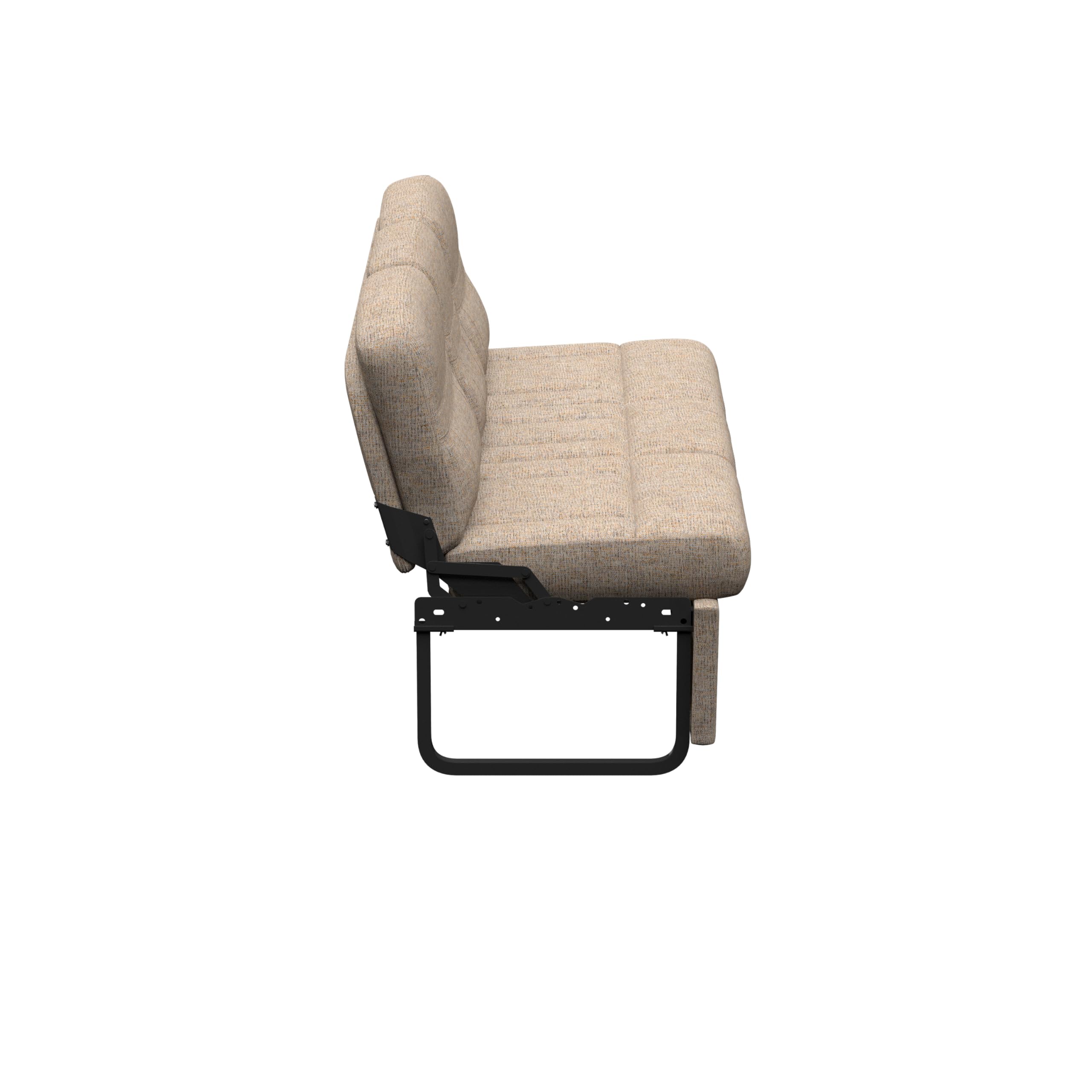 Dellmead RV Jackknife Sleeper Sofa Thomas Payne Signature 68" with Matching Kickboard, Easy Transition, High-Density Foam Cushioning, Fold-Down Center, Dual Cupholders - 2024044399