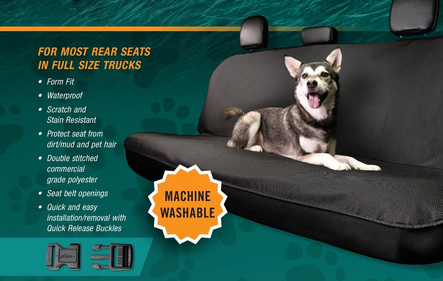 Fia Sem-Custom Fit PC701 Rear Seat Pet Cover - Polyester (Black)