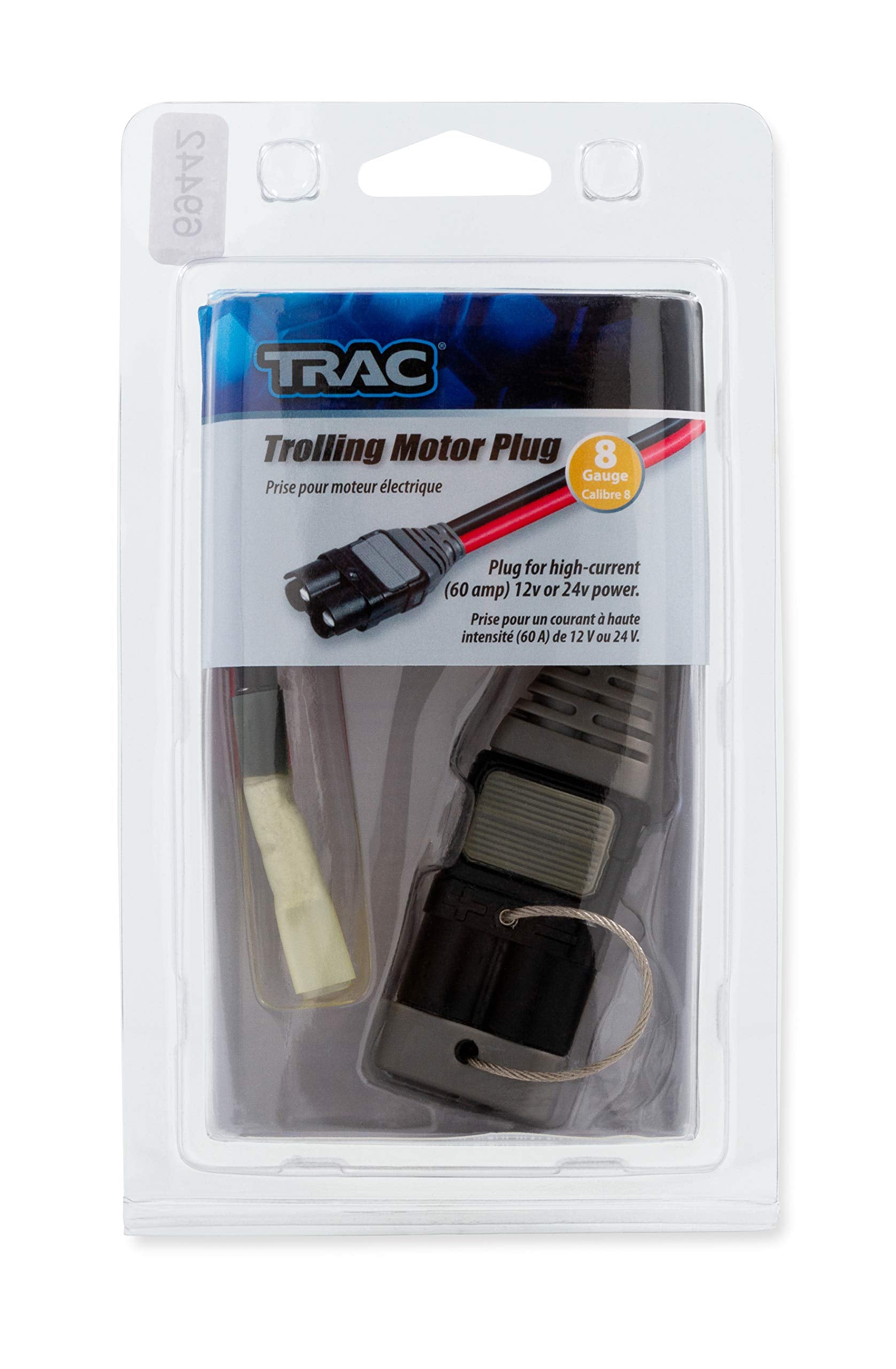 Trac Outdoors Plug High-Current, 8 Gauge - For High-Current 12V or 24V Power (69442)