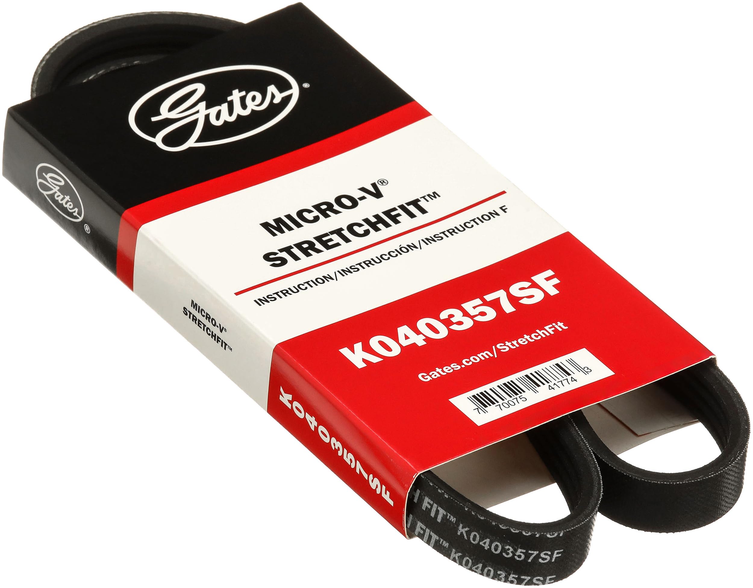 Gates Stretch Fit K040357SF Micro V Serpentine Drive Belt