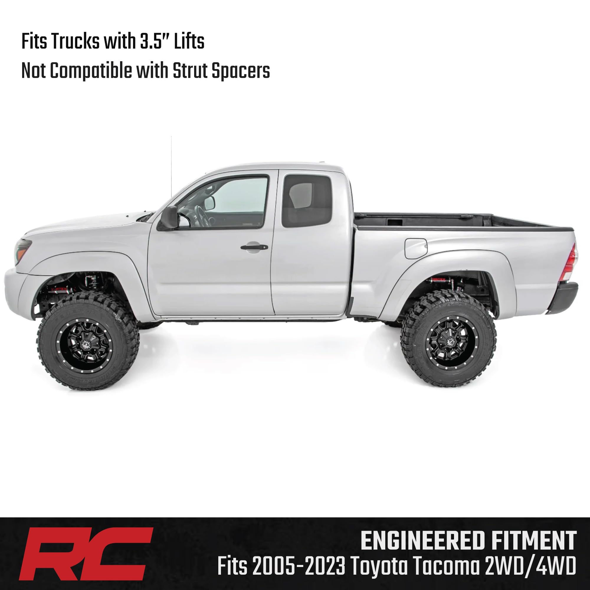 3.5" Rough Country Adjustable Vertex Coilovers for 05-23 Toyota Tacoma - 689035