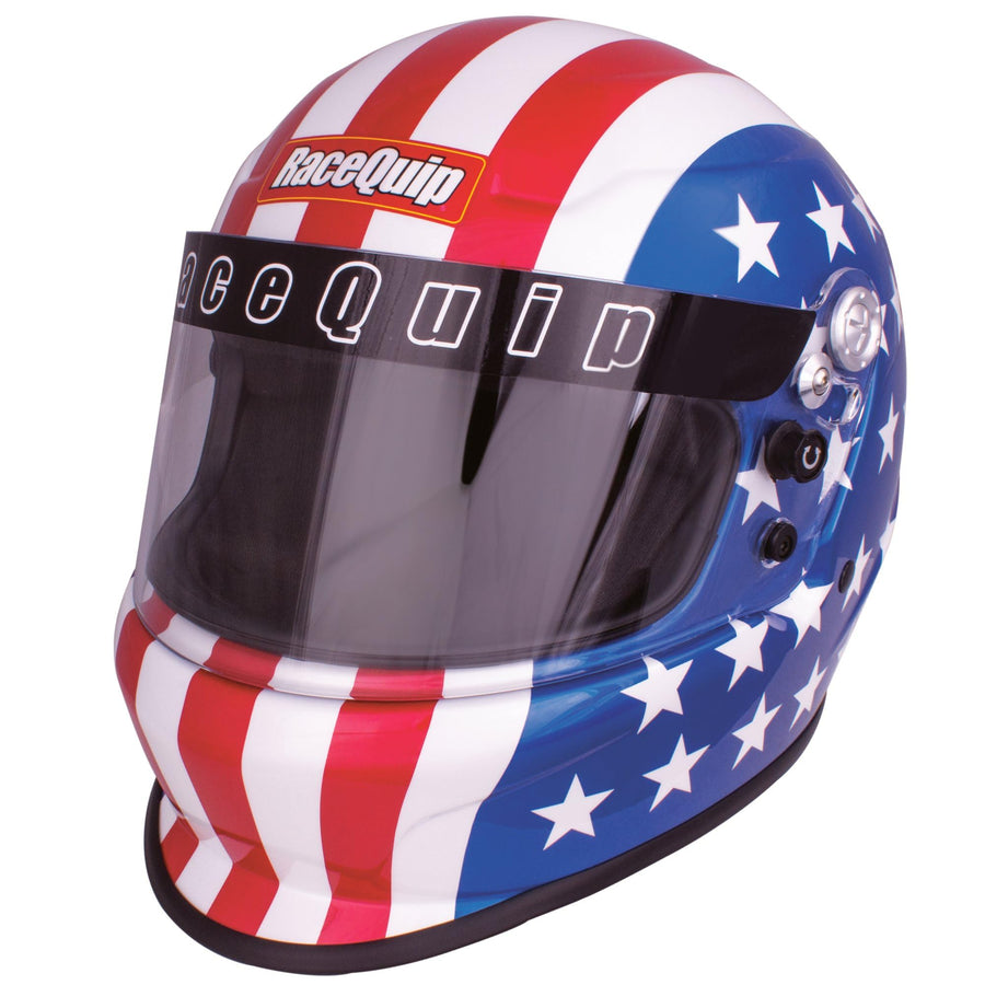 RaceQuip Auto Racing Helmet Full Face Model SFI 24.1 Pro Youth Junior Kids America Graphic 2261296