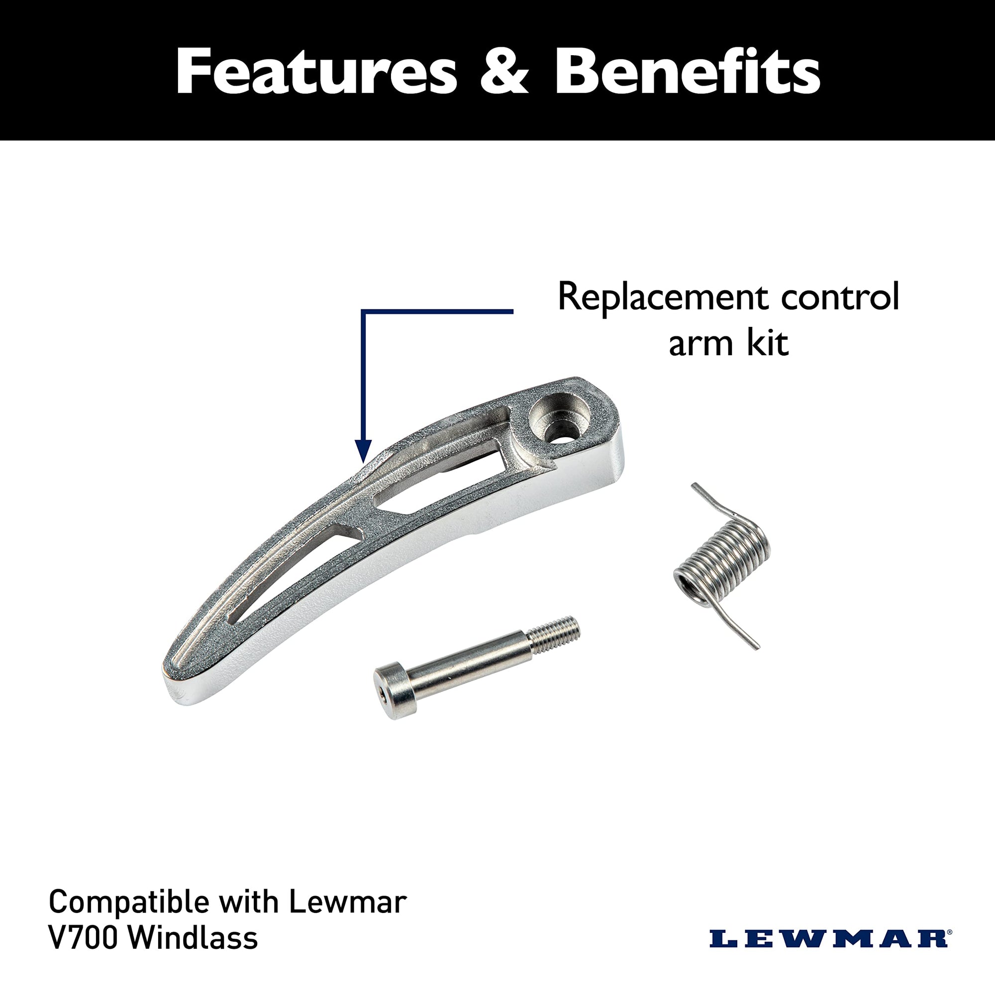 Replacement Control Arm Kit Lewmar for V700 Boat Anchor Windlasses - 2020200915