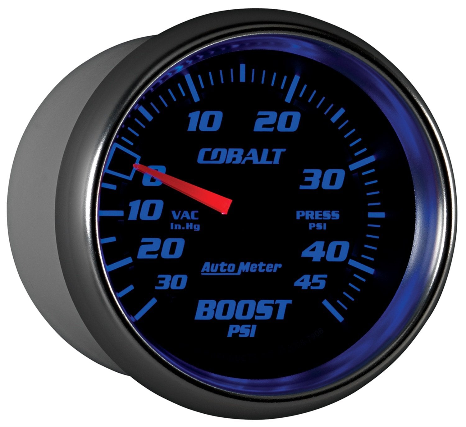 Auto Meter Cobalt 2-5/8" 30 in. Hg/45 PSI Mechanical Vacuum/Boost Gauge 7908