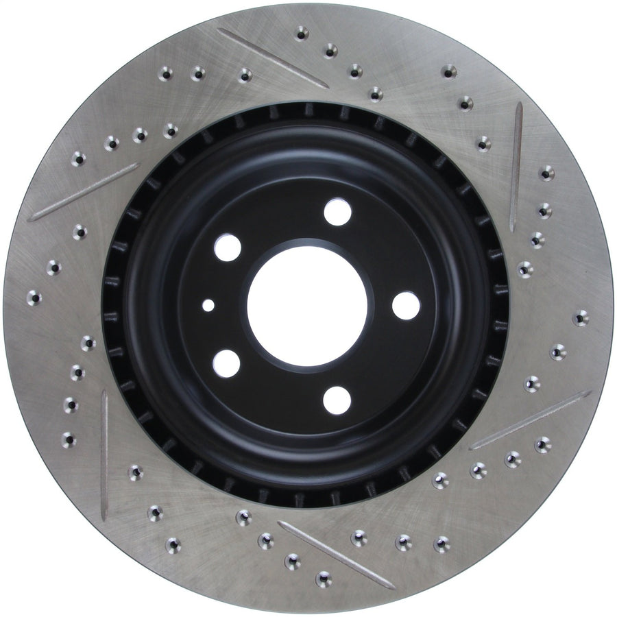Rear Right StopTech 127.33137R Drilled and Slotted Automotive Replacement Disc Brake Rotor Fits Select Audi A4/A5/A6/A8/Q5/Q7