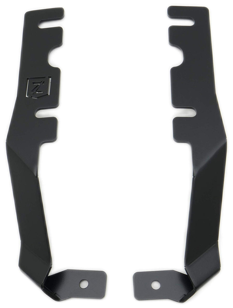 ZROADZ Hood Hinge Ditch LED Mounting Bracket - Compatible w/ 2019-2022 Ram Rebel - to Mount (2) 3 Inch LED Pod Lights - Mild Steel Gloss Black - Easy Bolt-On Installation - PN #Z364721