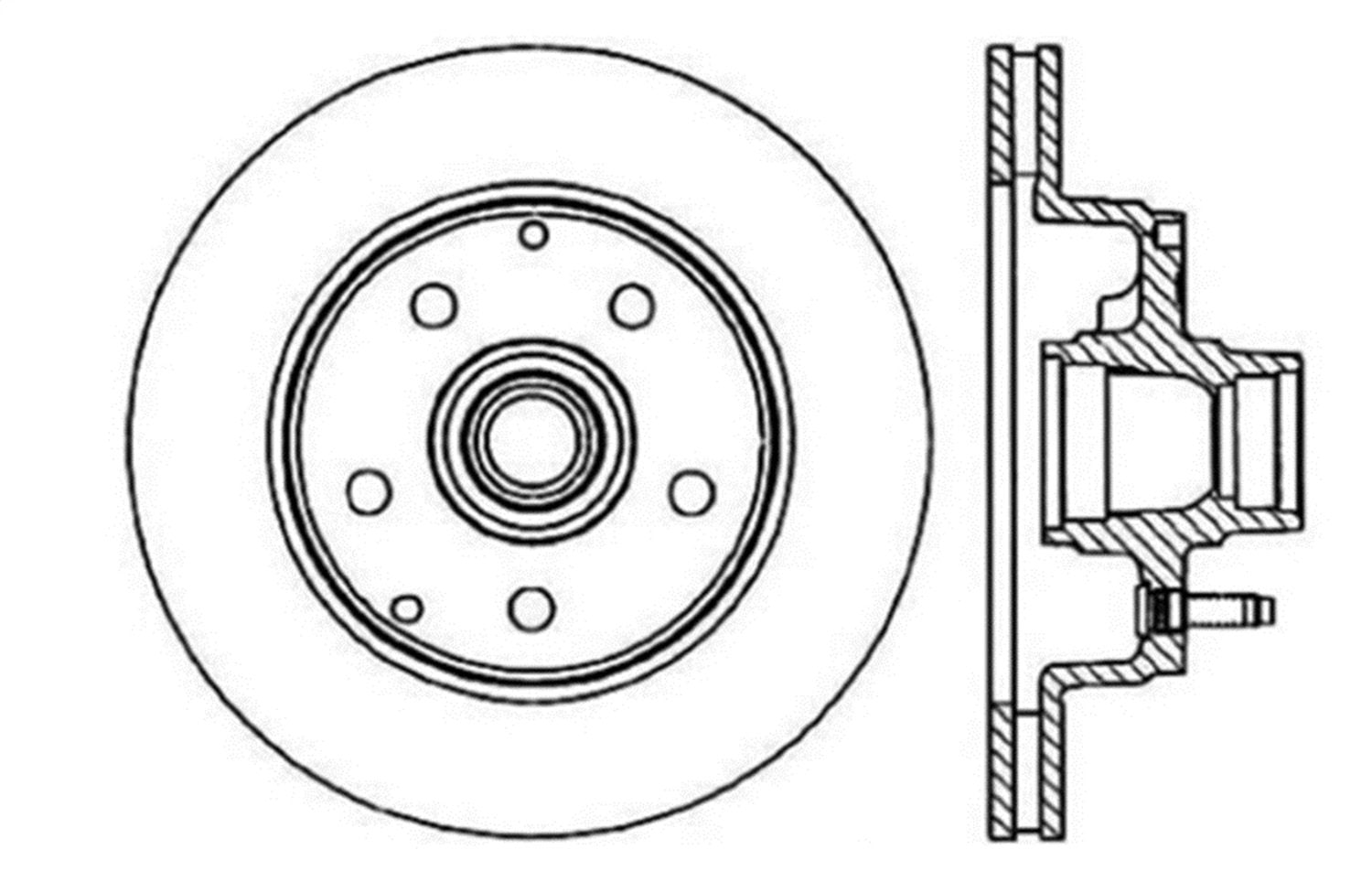 Front Right StopTech 128.66016R Sport Cross Drilled Brake Rotor