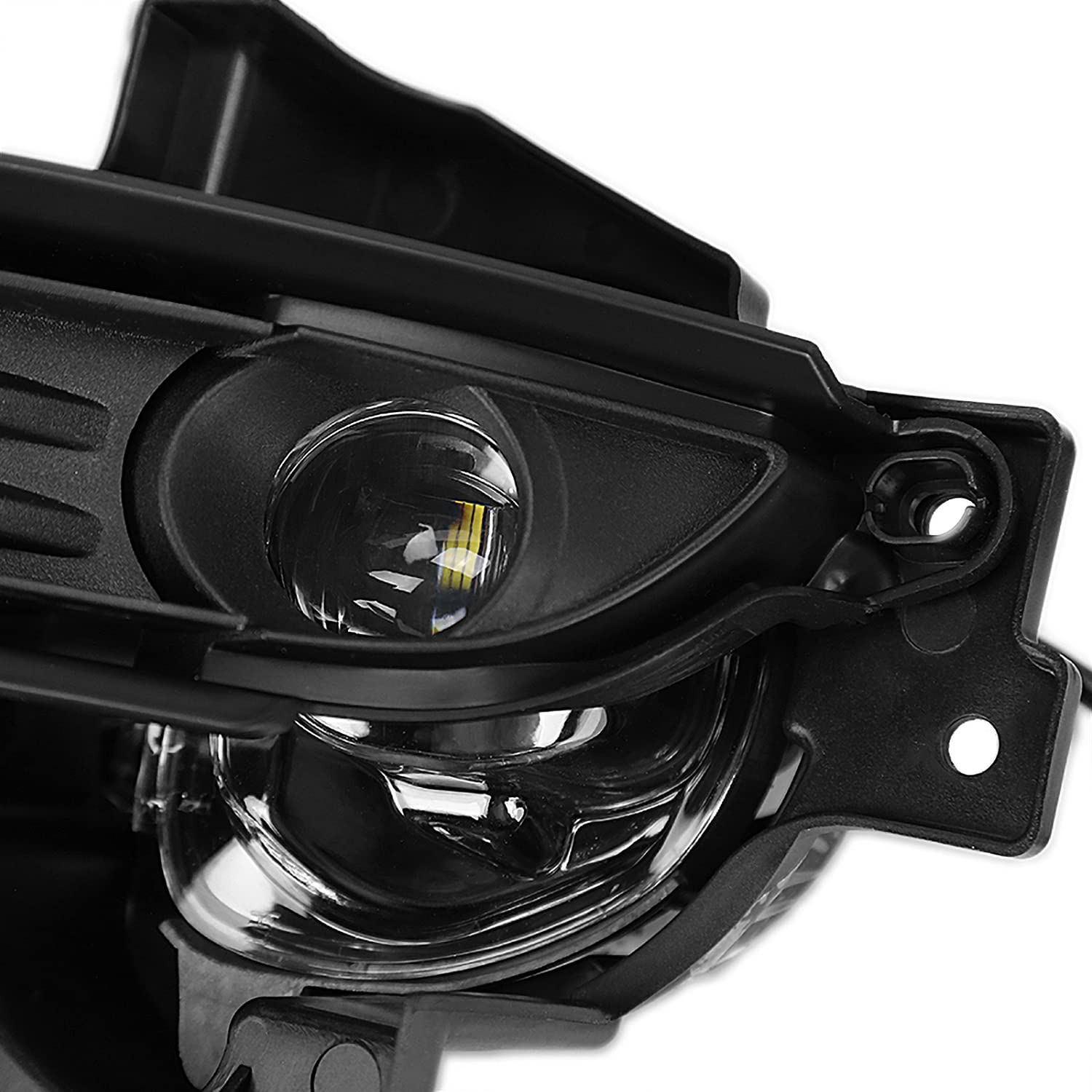 Chrome LED Fog Lights SPEC-D TUNING + Built-In LED Bulbs + Switch + Wiring Compatible with 2017-2019 Mazda CX-5, L+R Pair Assembly