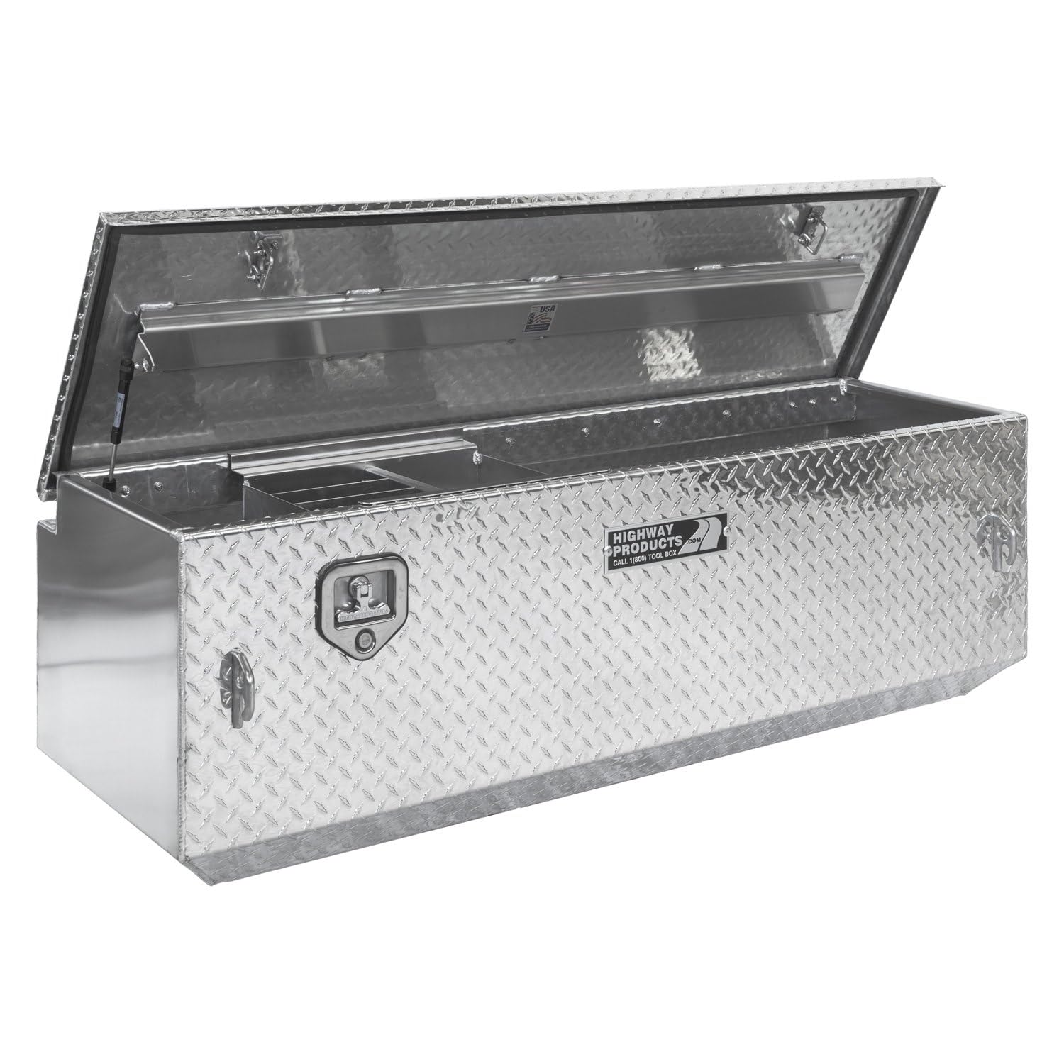 3022-005 Highway Products - Single Lid 5th Wheel Tool Box with Bright Diamond