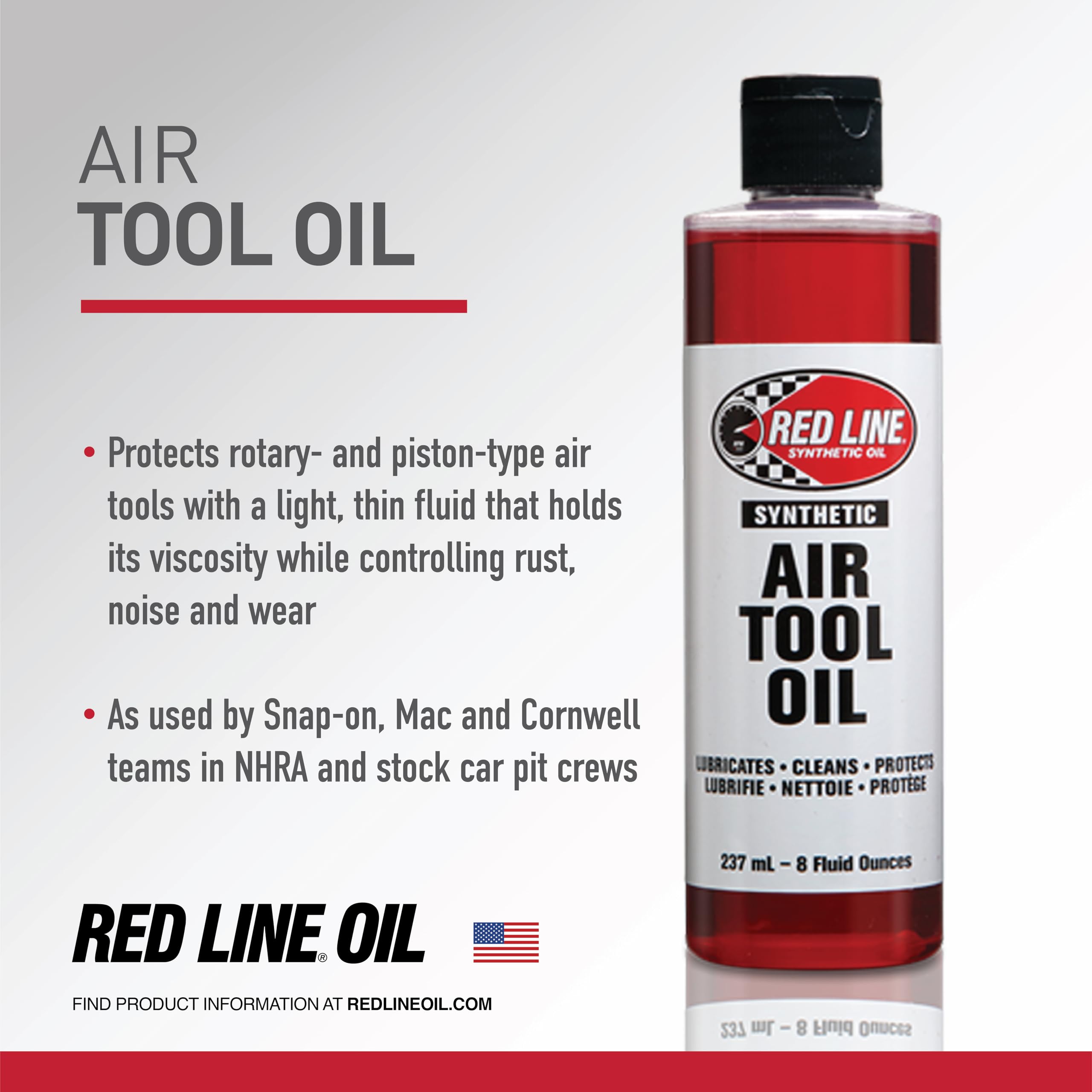 Air Tool Oil Red Line 80321 - 8 Ounce