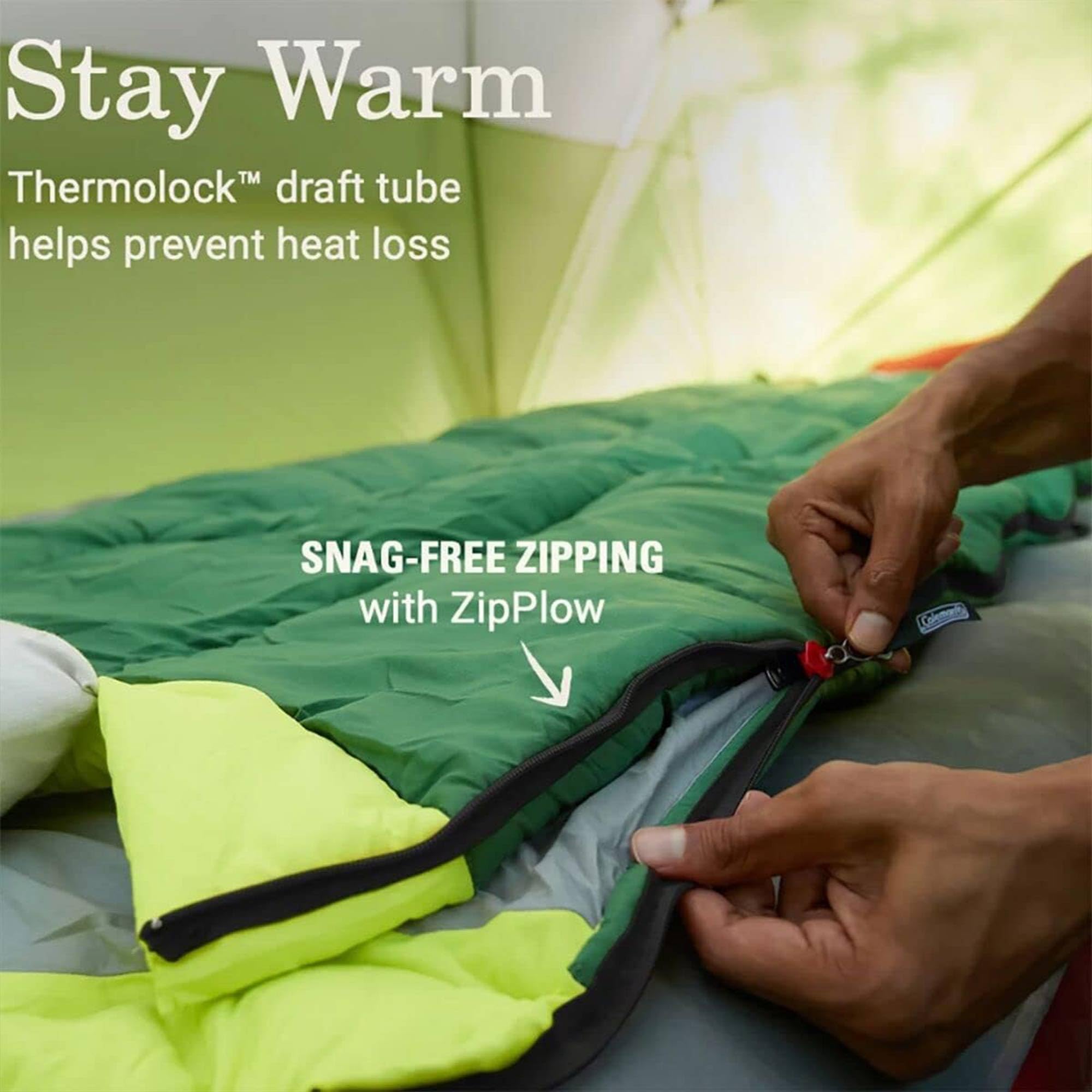 Arch Bay Coleman 30F Sleeping Bag Green C001