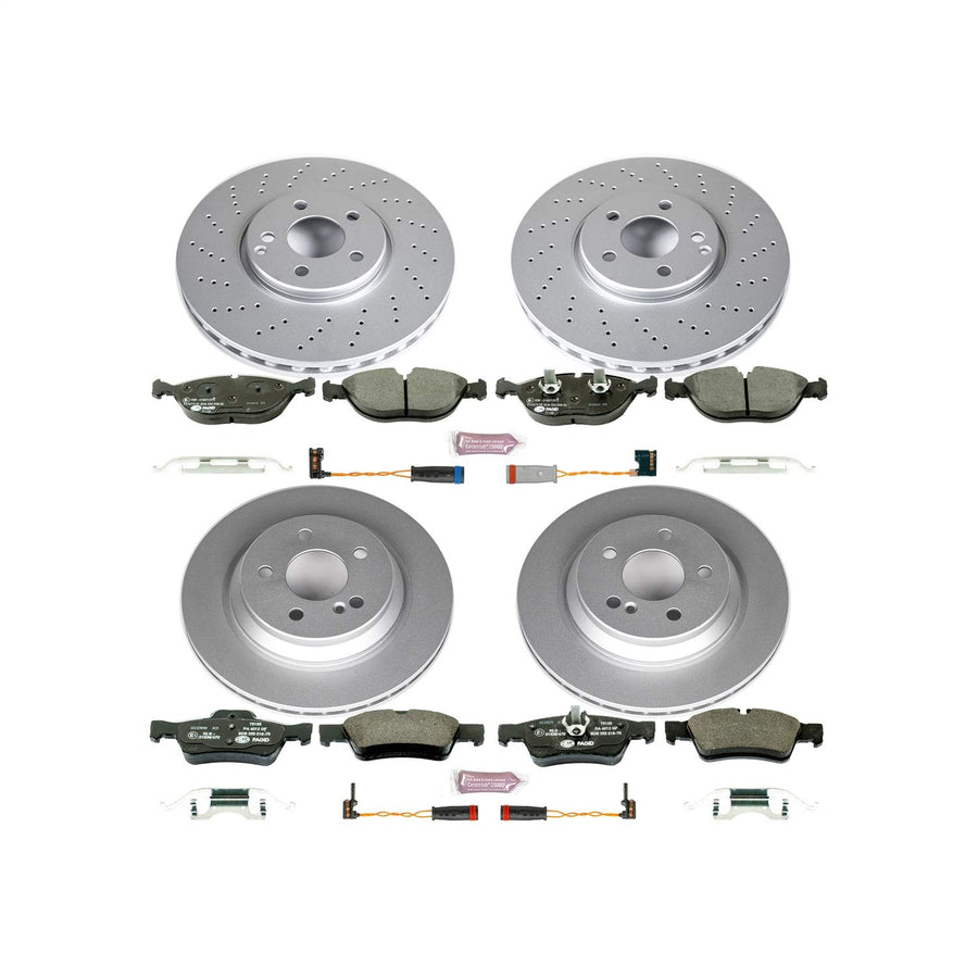 Power Stop ESK4507 Euro-Stop Brake Kit Front and Rear For Mercedes-Benz S430 2003-2006, Mercedes-Benz S500 2003-2006 [Model Specific]