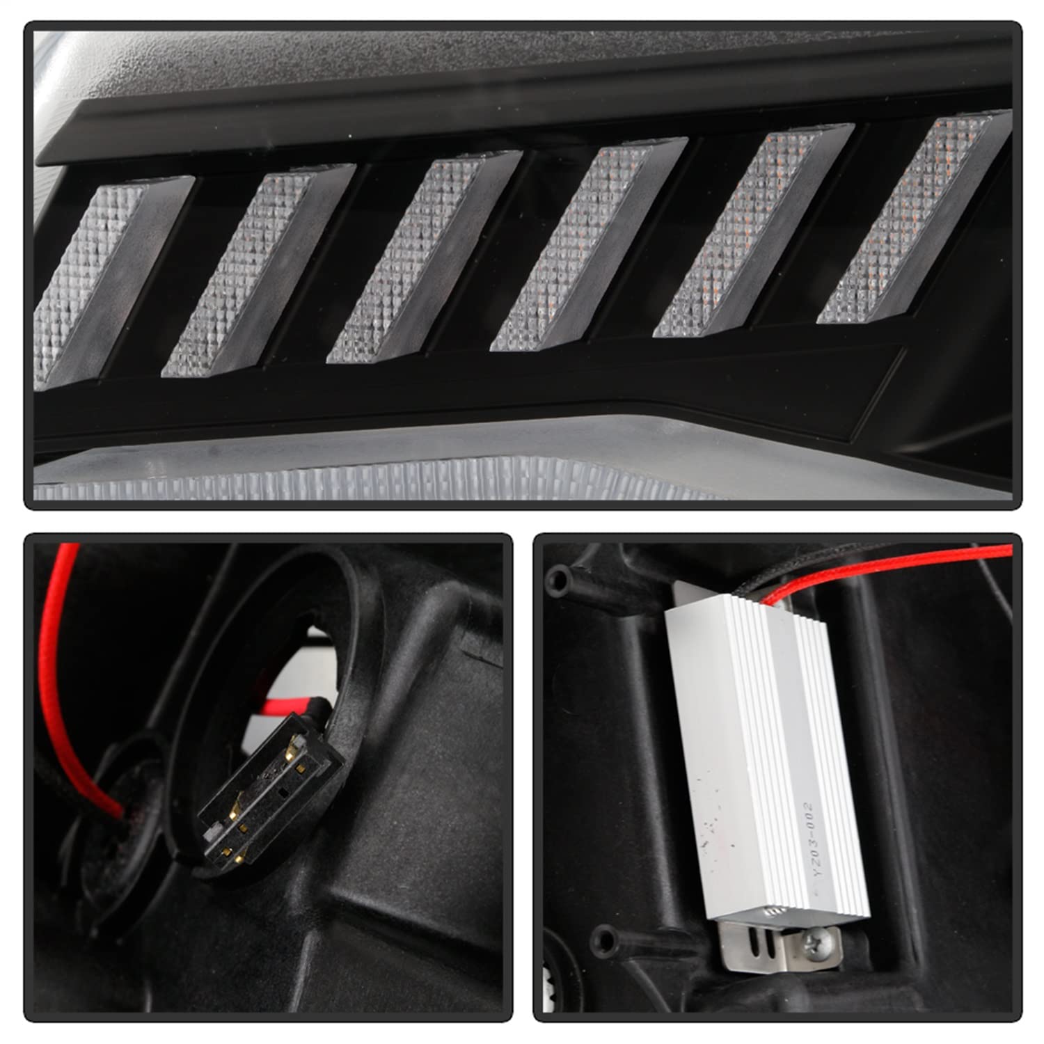 Projector Headlight Spyder - (PRO-YD-CCAM16HIDSI-SEQ-BK)