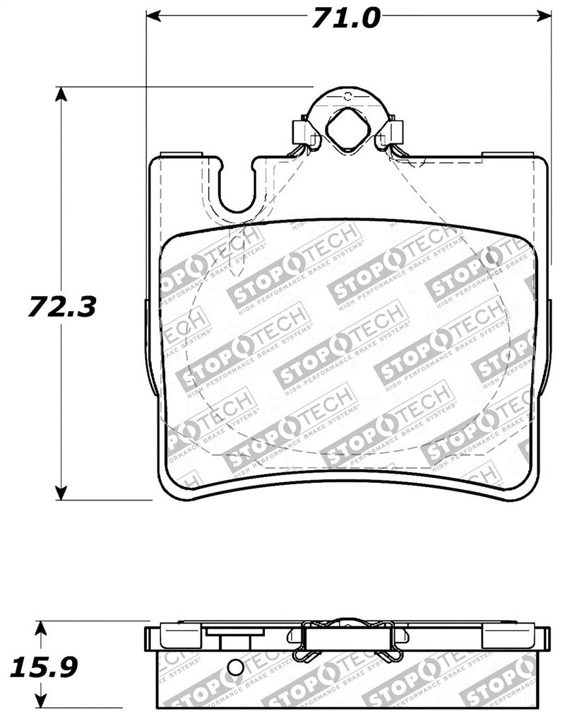Sport Brake Pads StopTech 309.08480 with Shims and Hardware