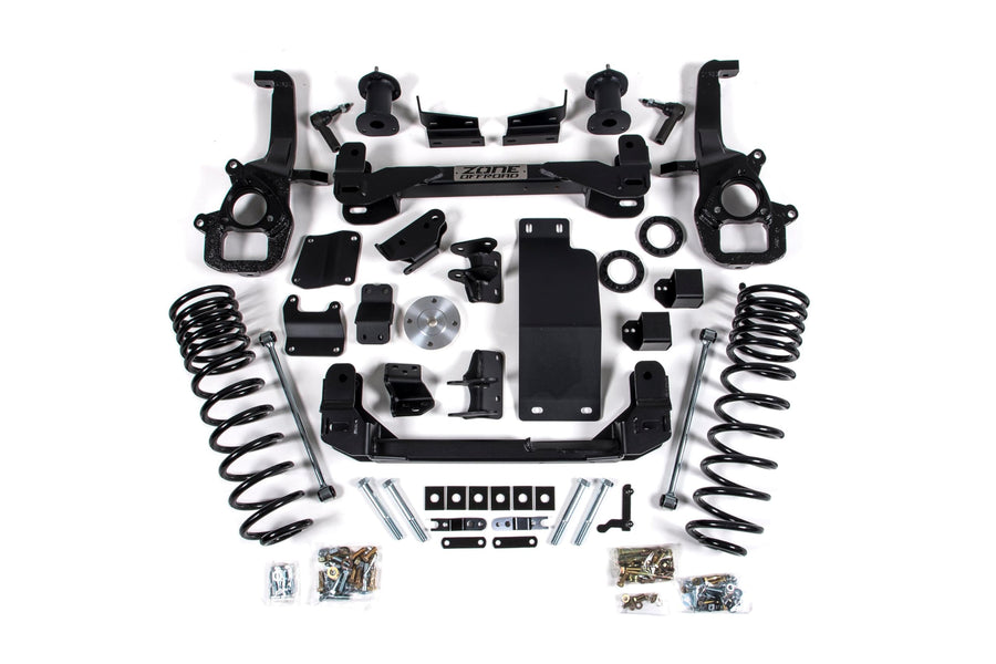 Zone Offroad 2019, 2020, 2021, 2022, 2023, 2024 Dodge/Ram 1500 4WD | 4 inch Full Suspension Lift Kit (Front & Rear) Non-Factory 22" Wheels | FOX 2.0 Adventure Series Shocks
