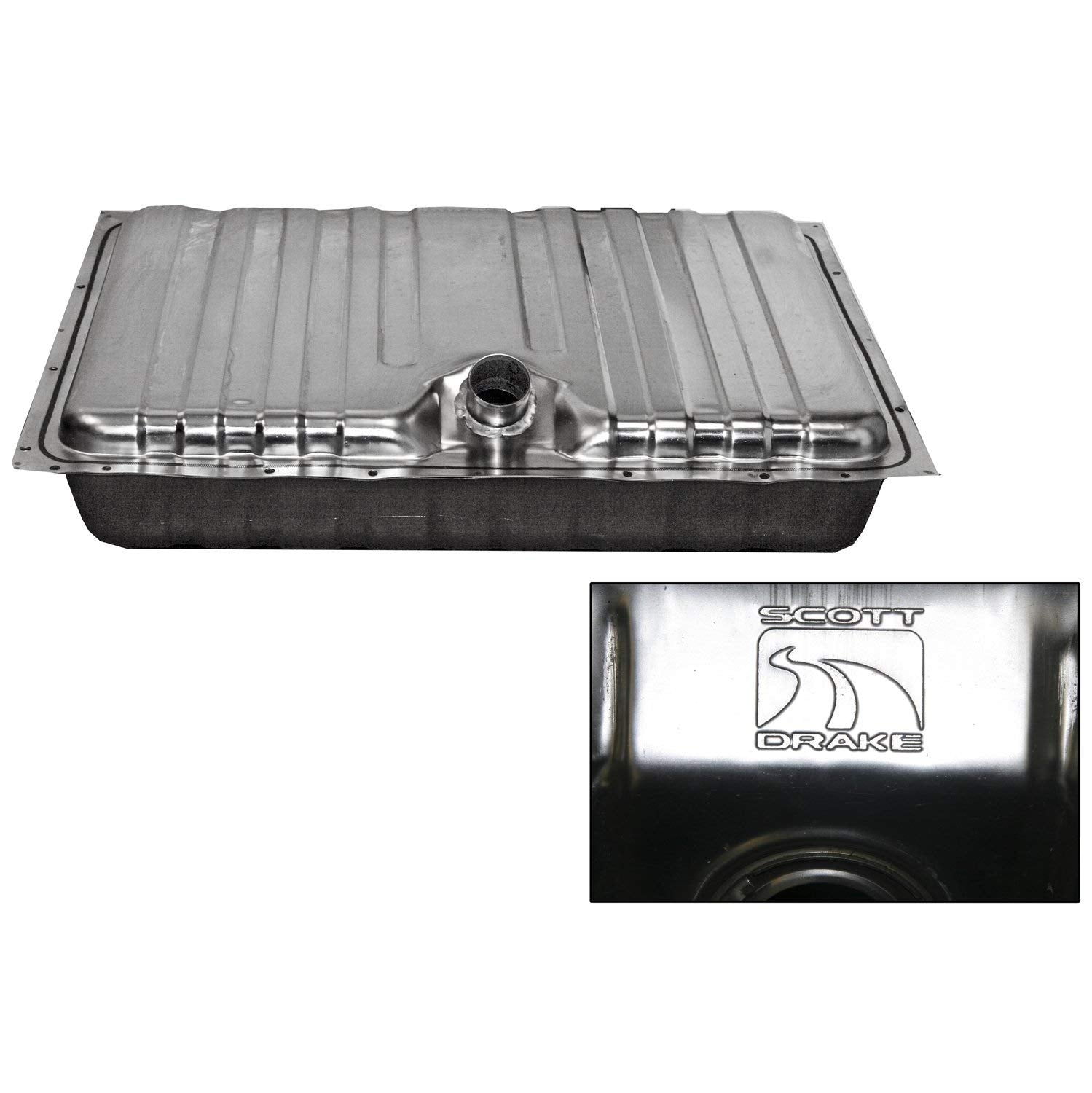 C9ZZ-9002-SS Scott Drake Stainless Steel Fuel Tank With Drain Plug