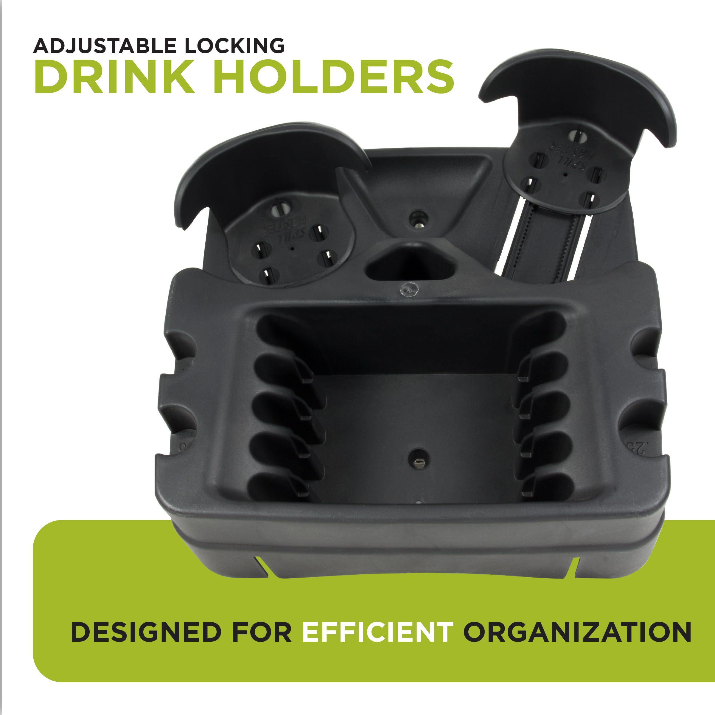 Mini Console GO GEAR Vehicle, Cup Holder & Organizer for Cars, Trucks, SUVs and More, Black (EMIC-BLA)