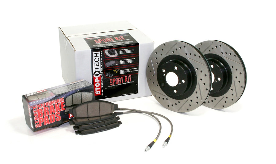 Sport Axle Pack Stoptech 978.51003F, Drilled & Slotted, Front