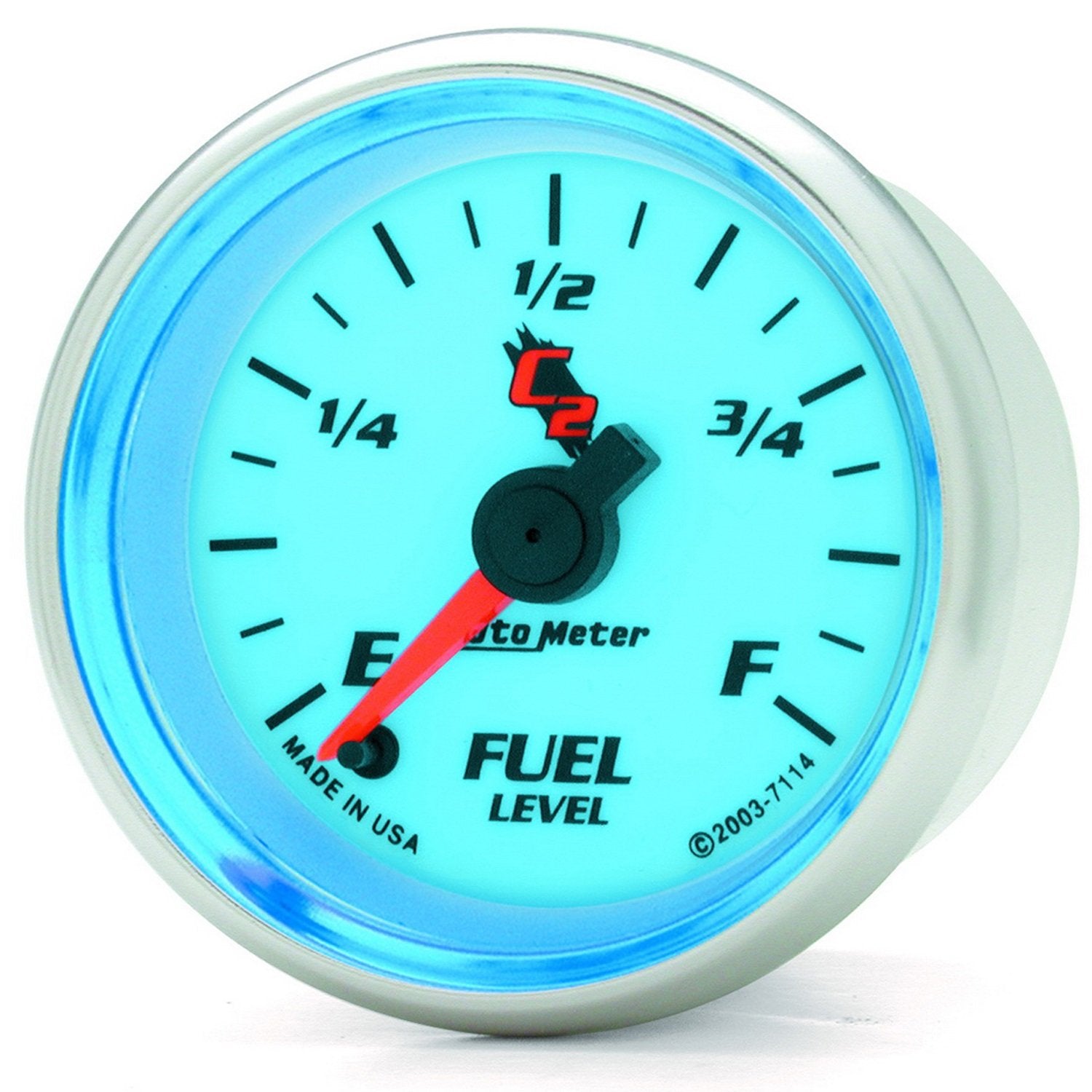 C2 Auto Meter 7114 Full Sweep Electric Programmable Fuel Level Gauge