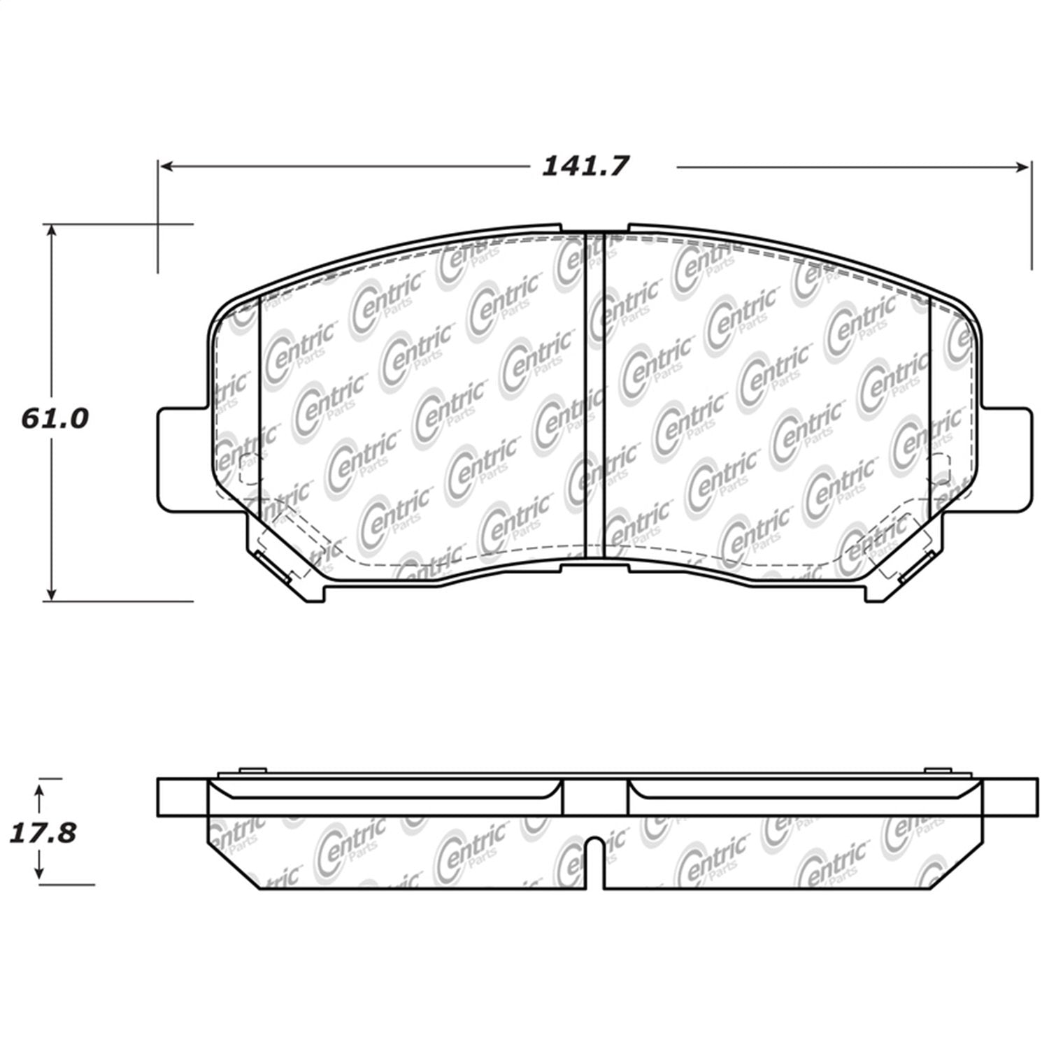 Front StopTech 308.16400 Brake Pads with Shims and Hardware Street