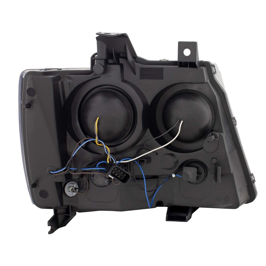 CHEVY TAHOE/SUBURBAN ANZO USA 07-14 / AVALANCHE 07-13 PROJECTOR PLANK STYLE SWITCHBACK HEADLIGHTS BLACK