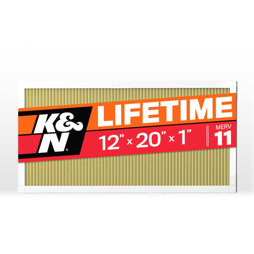 K&N HVAC Furnace Air Filter 12x20x1, Lasts a Lifetime, Washable, Merv 11, the Last Filter You Will Ever Buy, Breathe Safely at Home or in the Office, HVC-11220