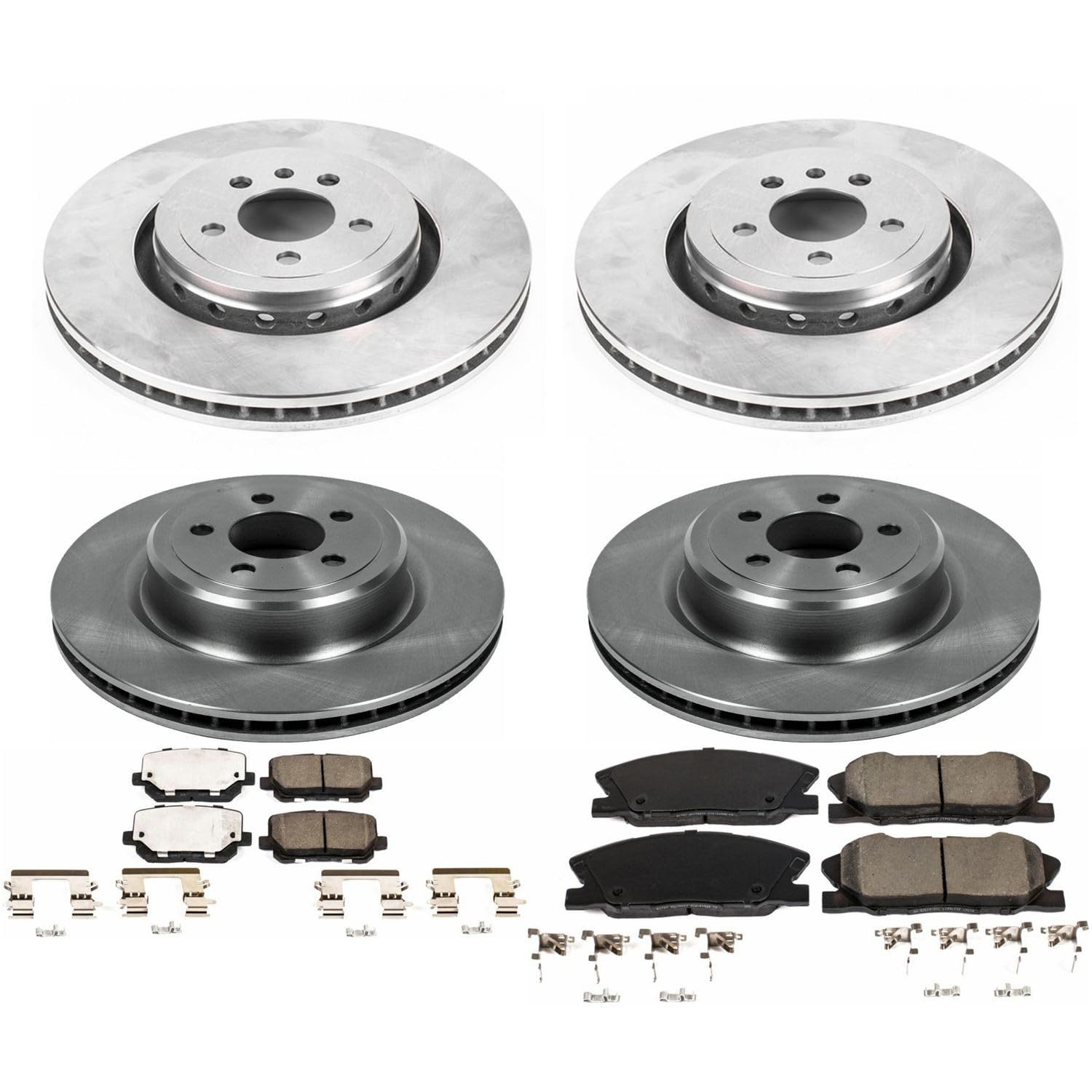Power Stop KOE7051 Replacement Brake Kit-OE Front and Rear Brake Rotors & Ceramic Pads For Dodge Charger 2014-2023 [Model Specific]