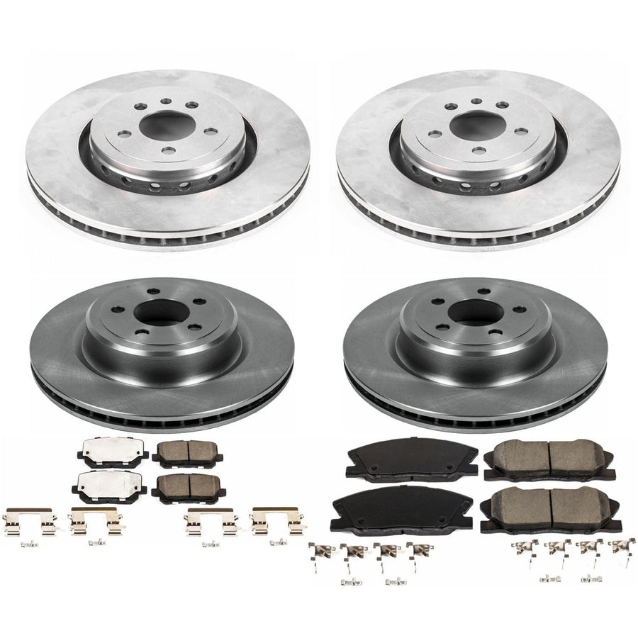 Power Stop KOE7051 Replacement Brake Kit-OE Front and Rear Brake Rotors & Ceramic Pads For Dodge Charger 2014-2023 [Model Specific]