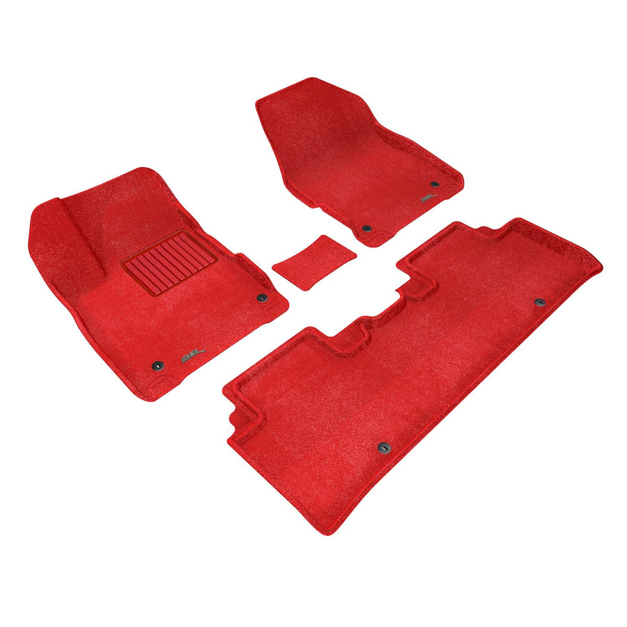 Custom Fit 3D MAXpider Premium Floor Mat (Red) Compatible with Kia Ev6 2022-2024 - Full Set