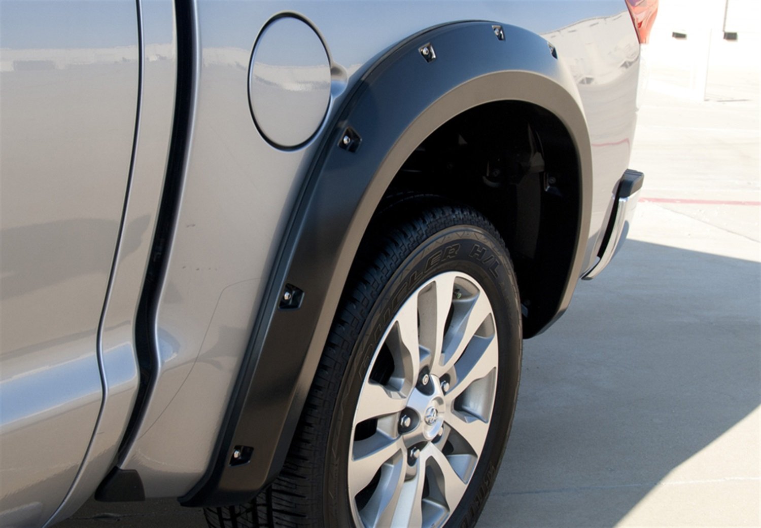 Lund Elite Series RX602TB Black Rivet Style Textured Rear Fender Flare - 2 Piece