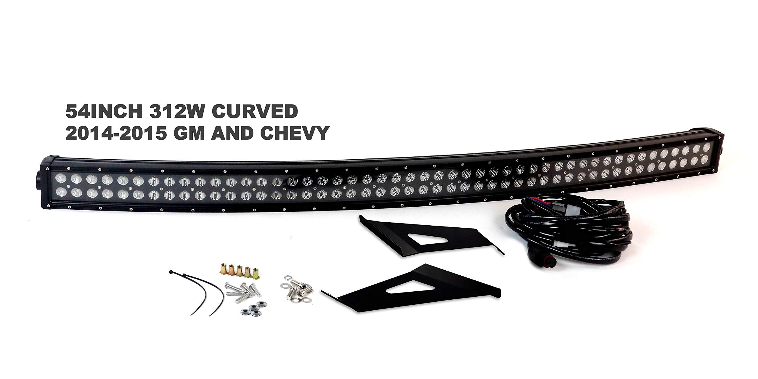 Race Sport Lighting RS-L45-312W Complete LED Light Bar Kit 2014-2017 Chevy and GMC