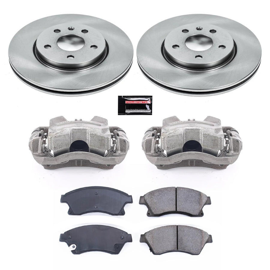 Power Stop Autospecialty KCOE5550 Front Caliper Brake Kit- Brake Rotors, Ceramic Brake Pads and Brake Calipers For Chevrolet Cruze, Chevrolet Cruze Limi, Chevrolet Sonic [Model Specific]
