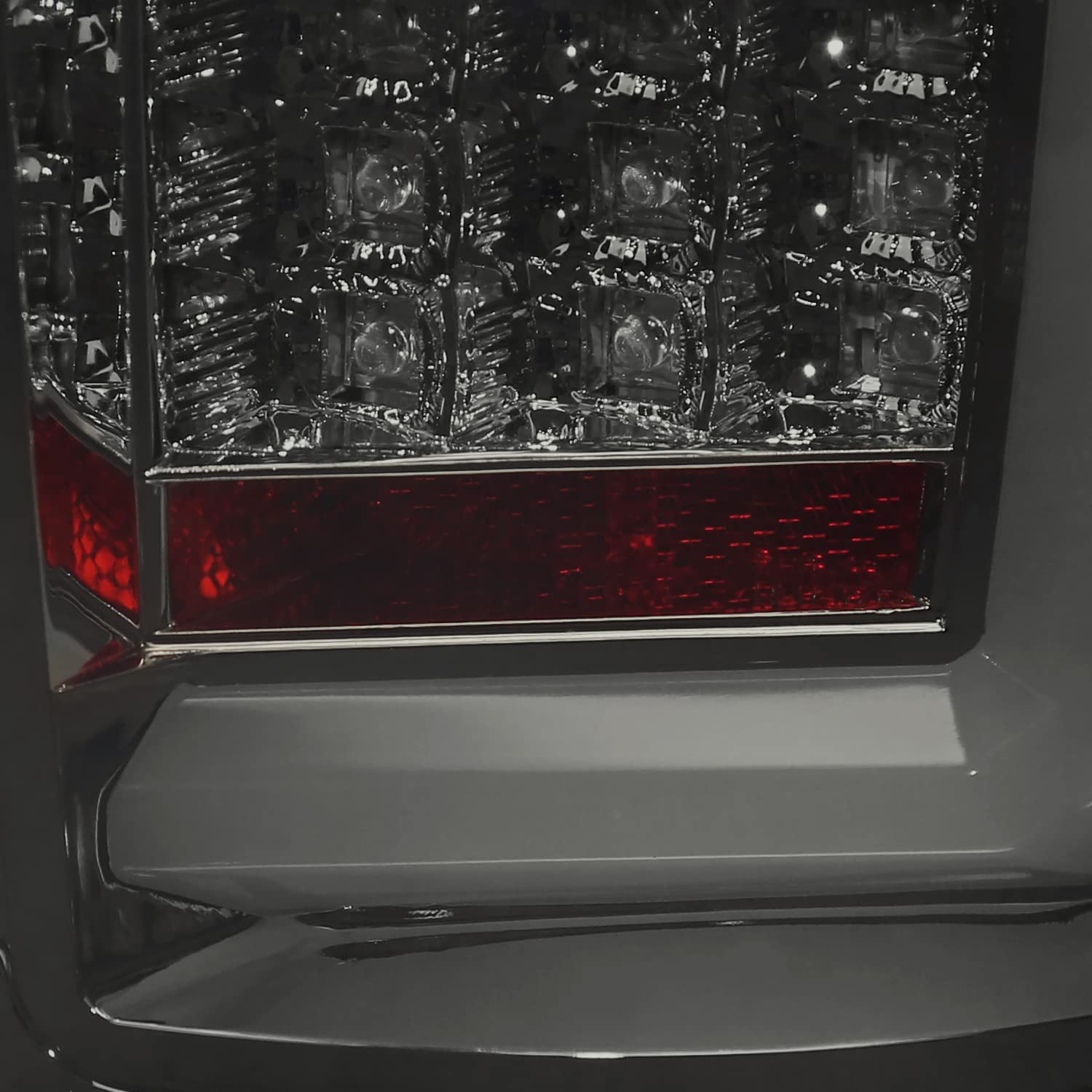 Smoke Tail Lights w/LED Bar SPEC-D TUNING Compatible with 2009-2014 Ford F150, Left + Right Pair Assembly