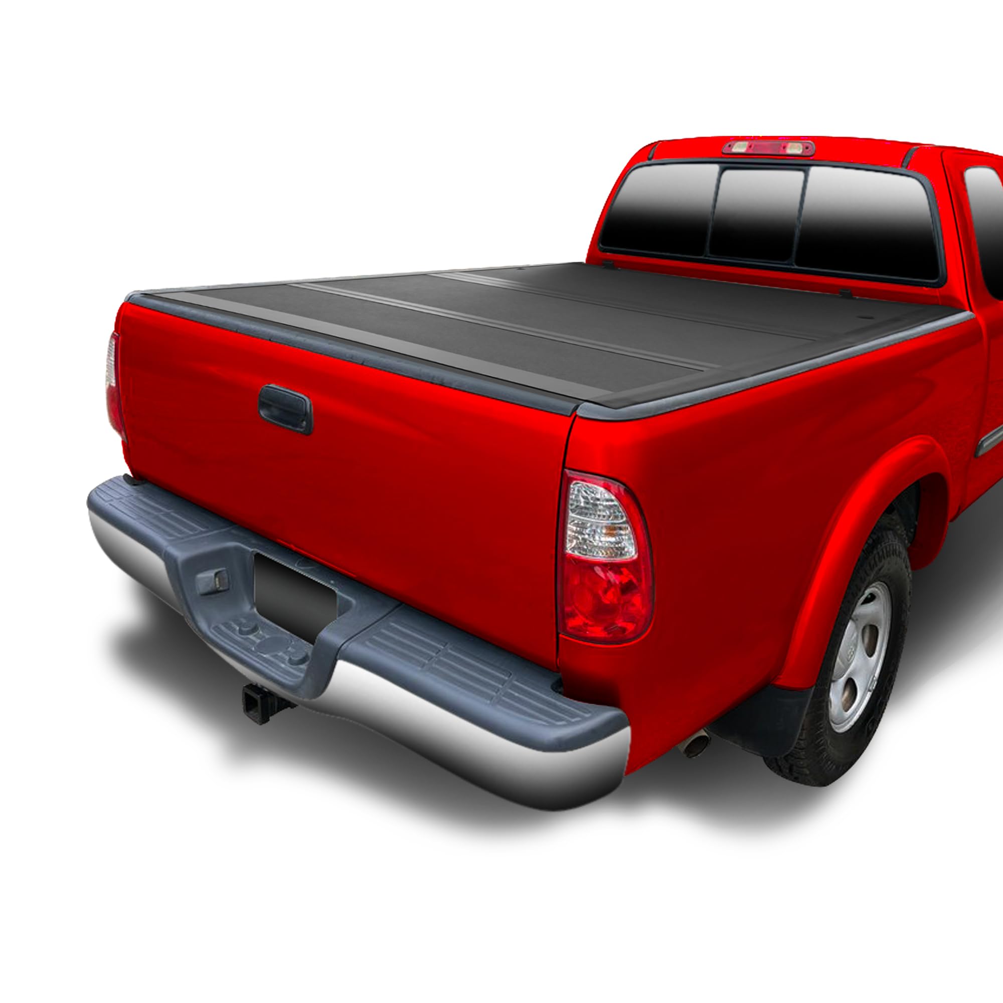 Toyota Tundra Low Profile Hard Tri-Fold Bed Cover for 2004 2005 2006 Toyota Tundra 6.2 Ft (74.4") | CoveRex TFX Series | 8705353