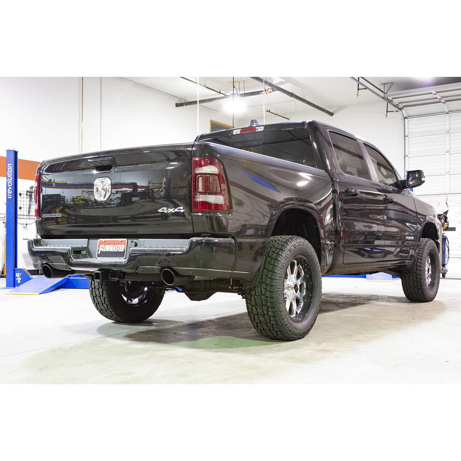 Flowmaster American Thunder 817850 Axle-Back Exhaust Kit 2.5 Inch 409 Stainless Steel 4.5 Inch Black 304 Tips Compatible with 2019-2024 New Body Ram 1500 5.7L 2/4WD except Factory Single Tailpipe