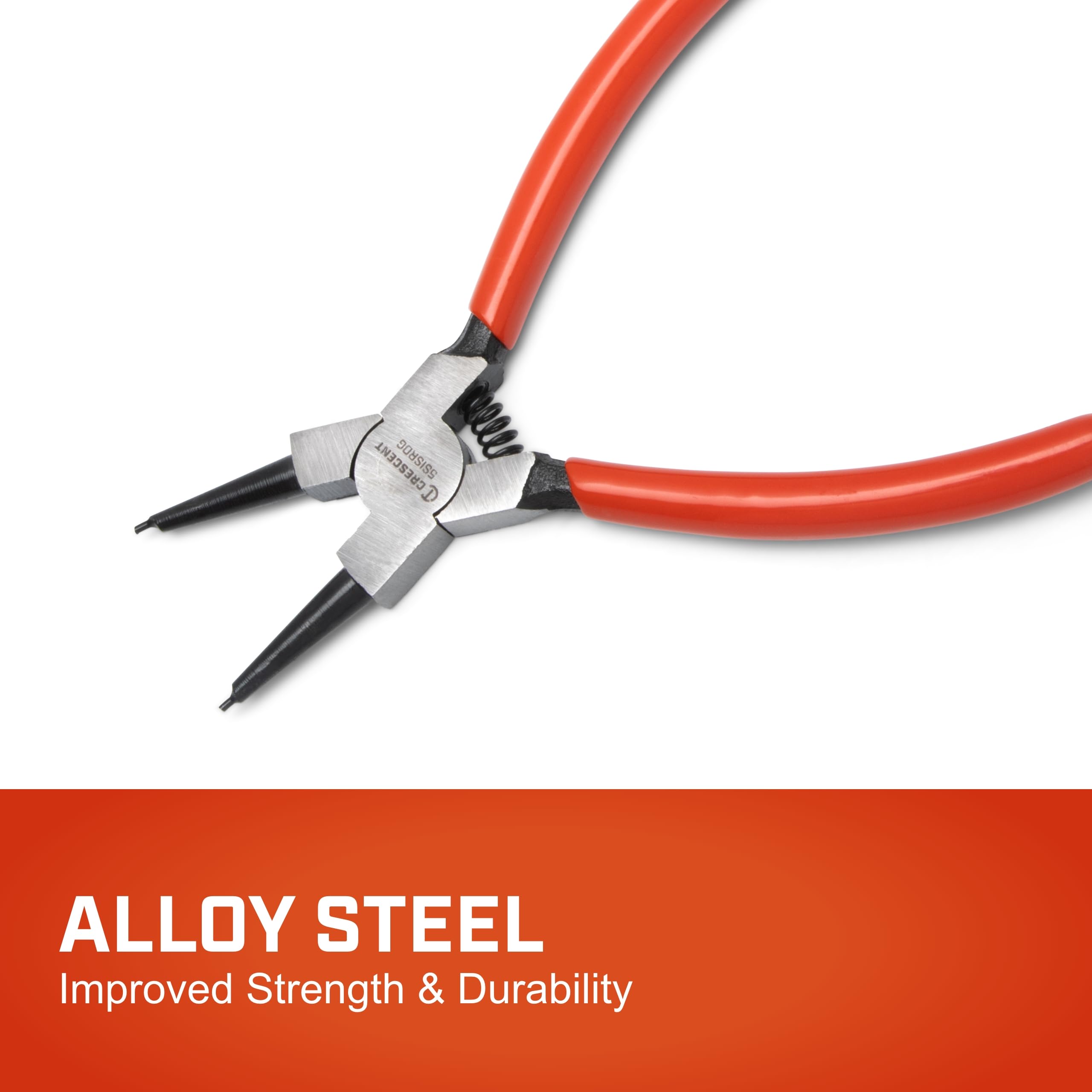 Crescent Internal Snap Ring Pliers Straight - Installation & Removal Tool for Home Improvement, Repair & Mechanic Use - 5" - 5SISRDG