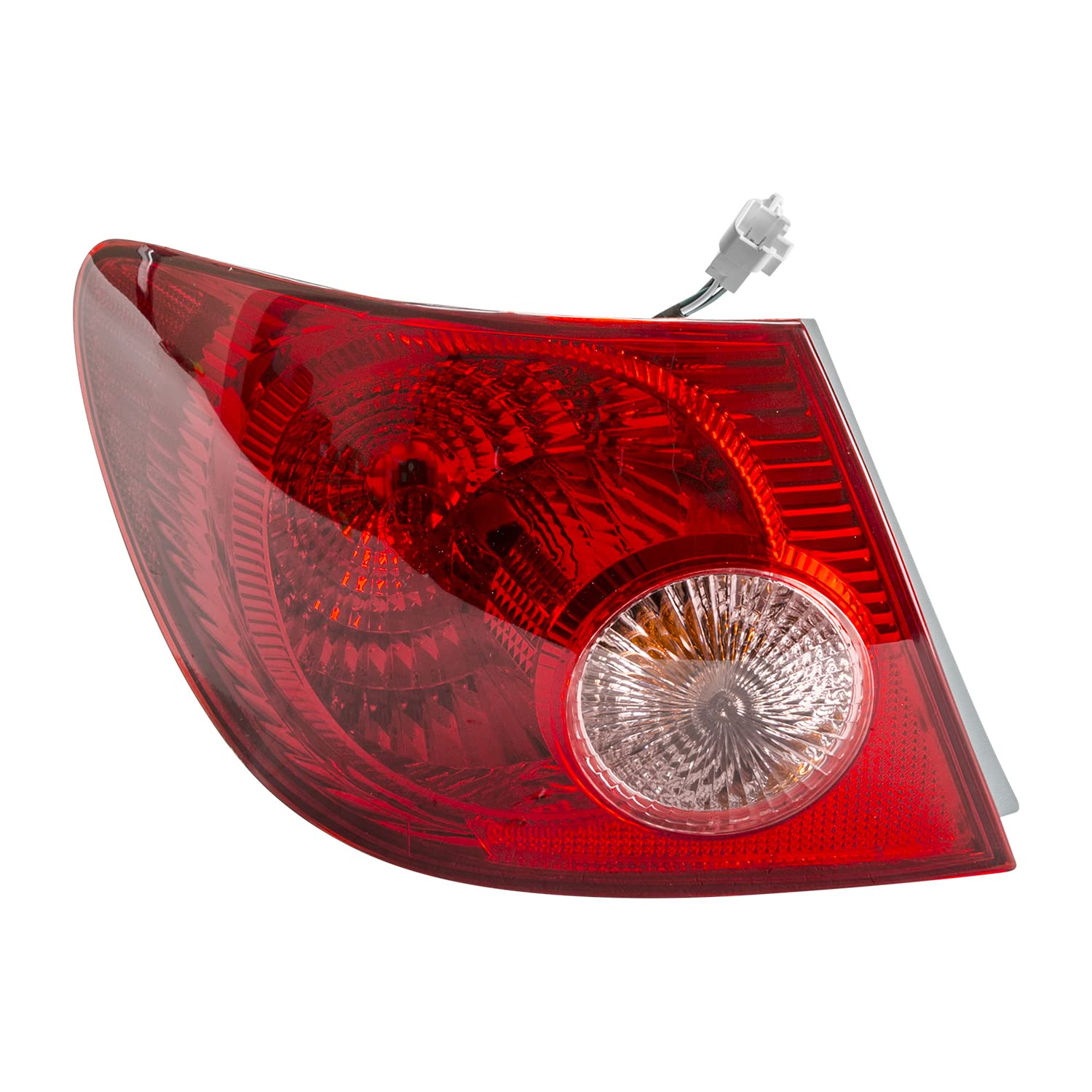 Left TYC Tail Light Assembly Compatible with 2005-2008 Toyota Corolla
