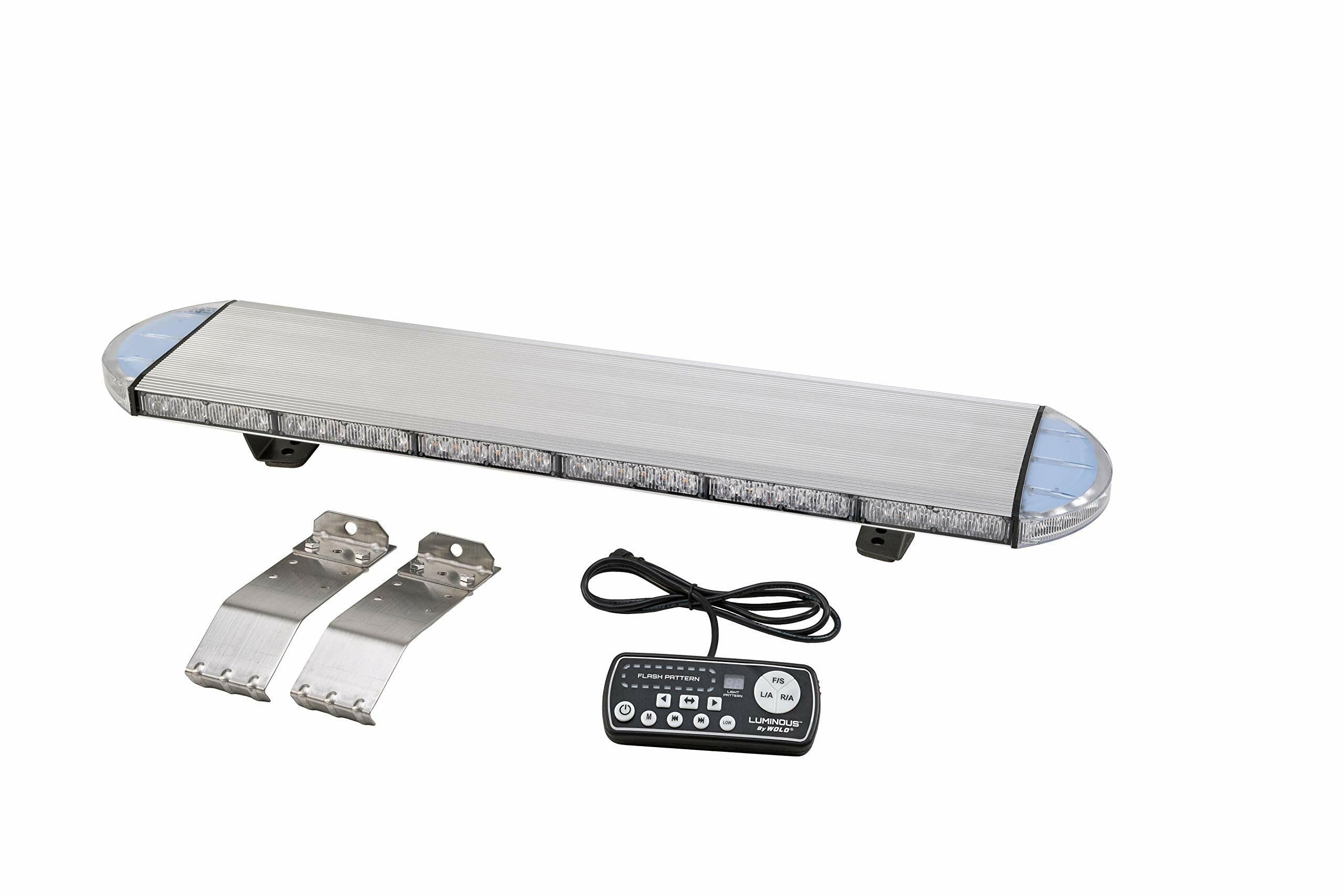31" Wolo 570A-31 Luminous Led Low Profile Roof Mount Light Bar Amber 12-24 Vdc