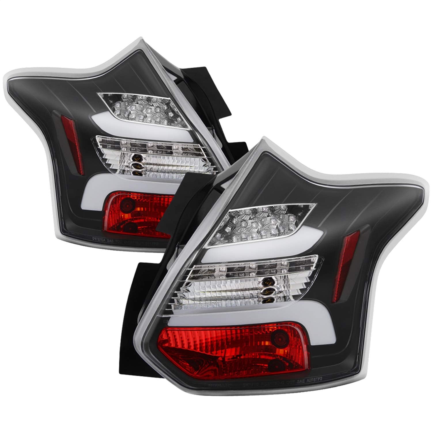 Ford Focus 12-14 5Dr Only Spyder 5085139 (Do not Fit 4Dr Sedan) LED Tail Lights - Black