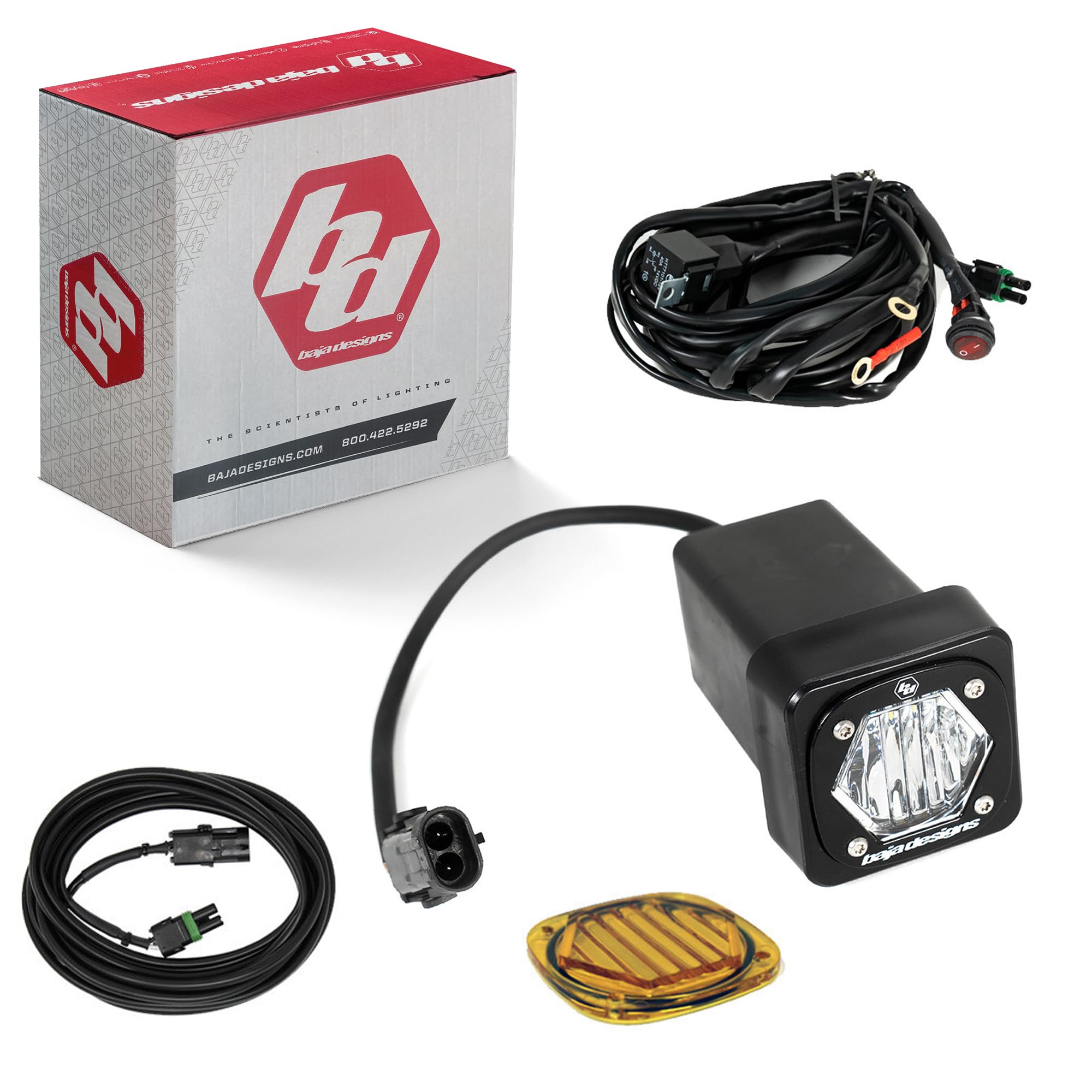 Universal Hitch Light Kit Baja Designs S1 LED - Universal Fit, Includes Toggle Switch Harness