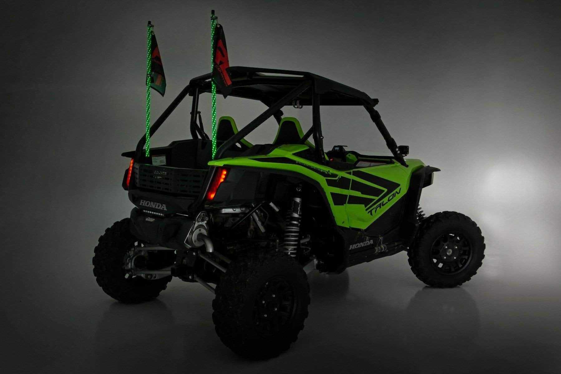 Rough Country Whip Lights LED for Honda Talon (2019-2021) - Set of 2, 48" Whip Lights for Side by Side, Multi-Color RGB LEDs, 300 Patterns, Dimmable, Waterproof, Quick-Release Base