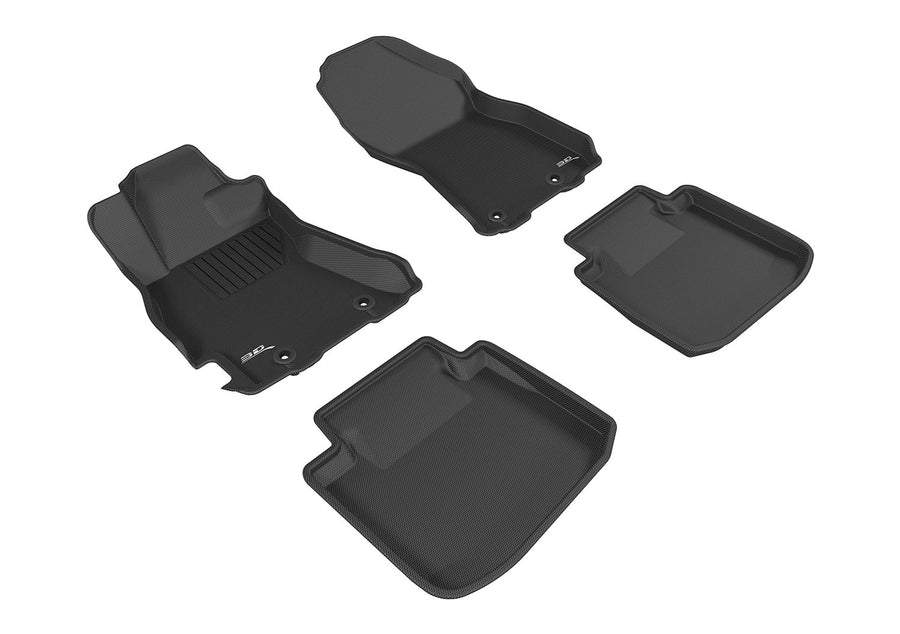 3D MAXpider KAGU Custom Fit Floor Mat (BLACK) Compatible with SUBARU LEGACY/OUTBACK 2015-2019 - Full Set