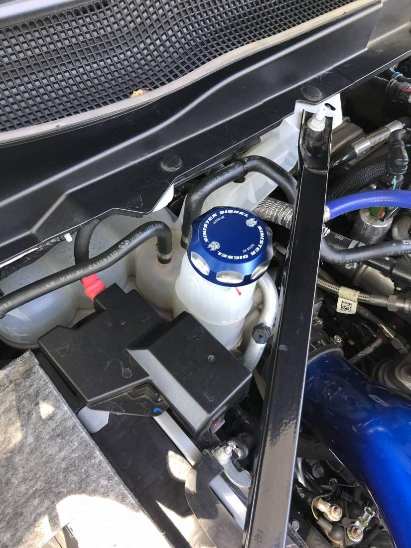Coolant Reservoir (Degas) Cap Sinister Diesel for 2013-2019 Cummins 6.7L (Gray)