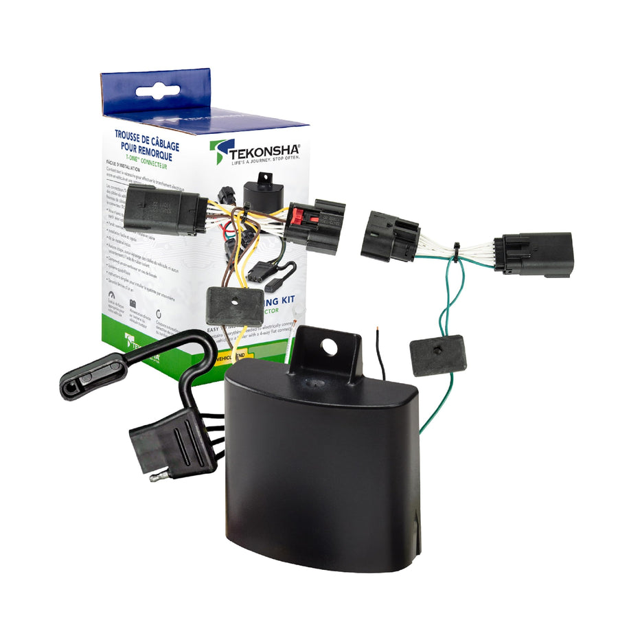 T-One® T-Connector Tekonsha Custom Harness, 4-Way Flat, w/Circuit Protected ModuLite® HD Module, Compatible with 2020-2024 Jeep Gladiator, 2018-2024 Jeep Wrangler.