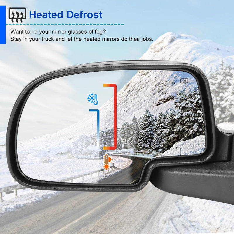 Left Driver Side Power Adjust Heated Mirror SPEC-D TUNING Compatible with 2003-2006 Chevy Silverado/GMC Sierra