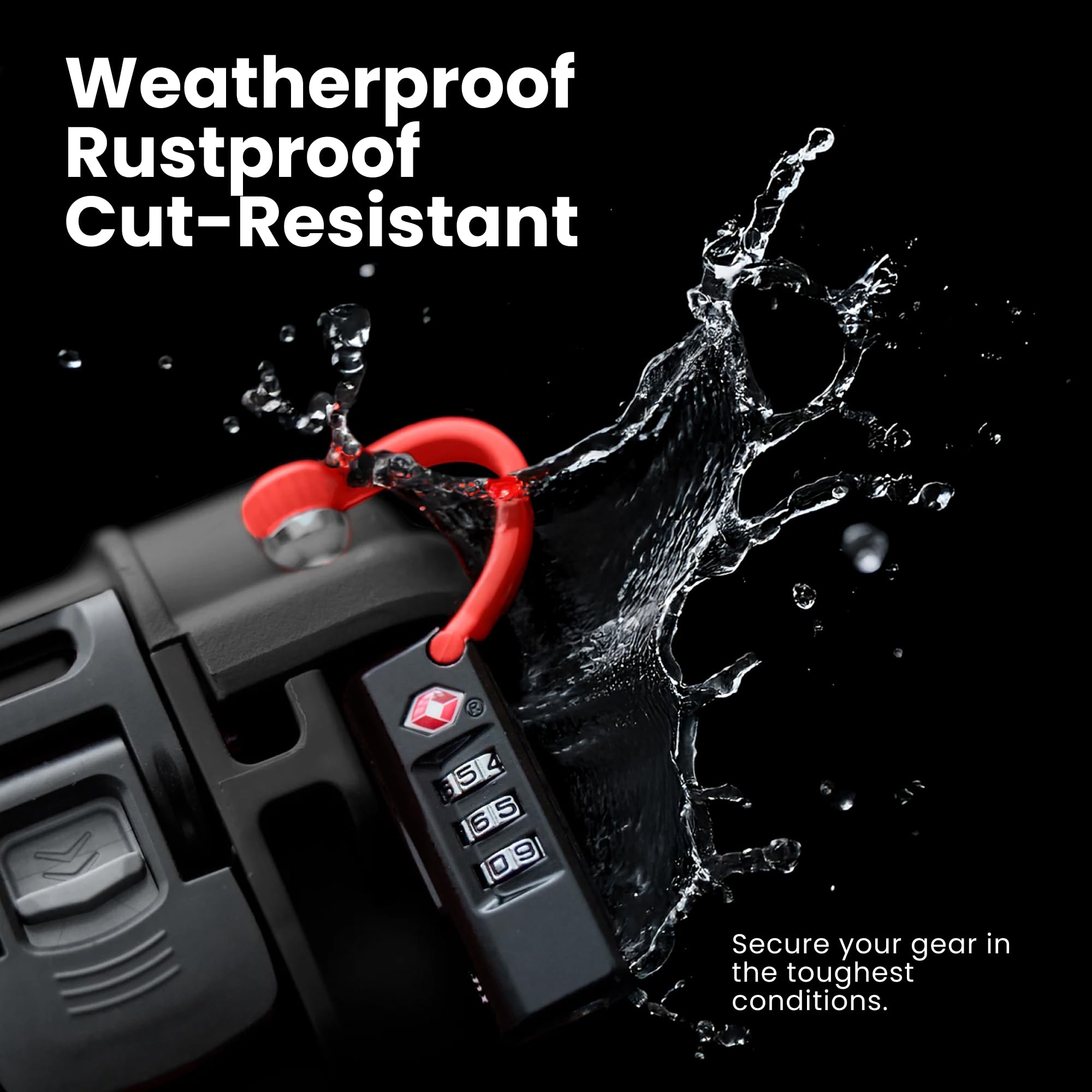 TSA Approved NANUK Lock – Durable, Secure Travel Case Lock with Cut-Resistant Steel Shackle & Rustproof