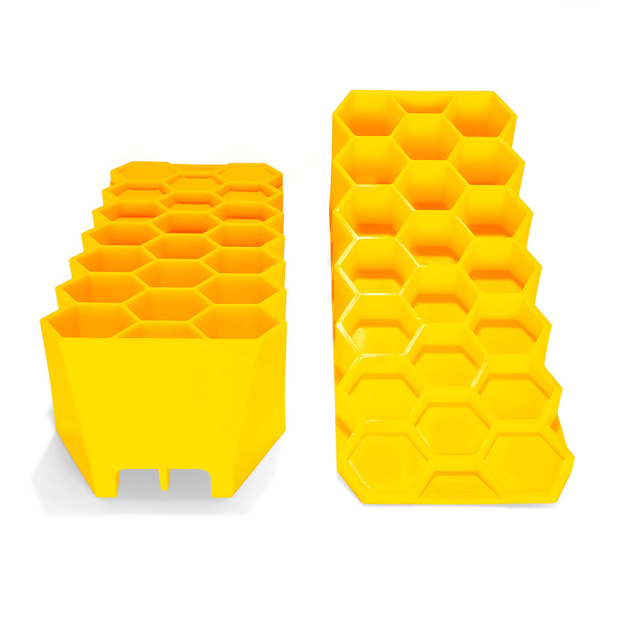 Camco Wedge Leveler Camper/RV - Adds Up to 3.25” of Lift - Features Heavy Duty Lightweight Honeycomb Design - Compatible w/RVs with Parking Brakes - 2-Pack (44580)