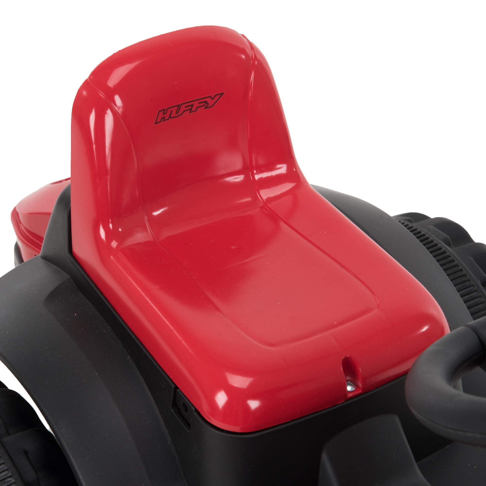 Huffy Electric Kids 12V Mini Mower Ride On Bubble Tractor, Red